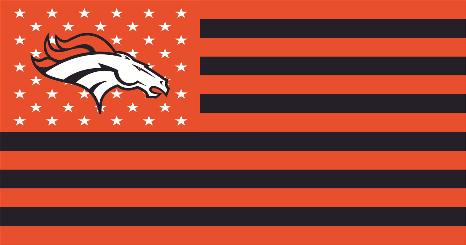 Denver Broncos Flags fabric transfer